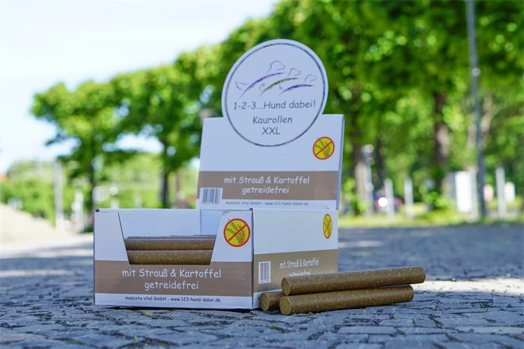 Premium Quality Mascota Vital Meat And Animal By-Products At Least 4% Ostrich Chewing Stick XXL For Export Sale