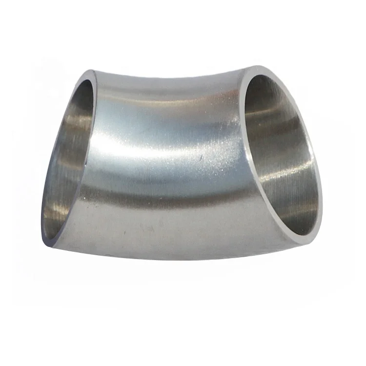 Sanitary Stainless Steel Welded Pipe Fittings  45 Degree Butt-weld Short Elbow