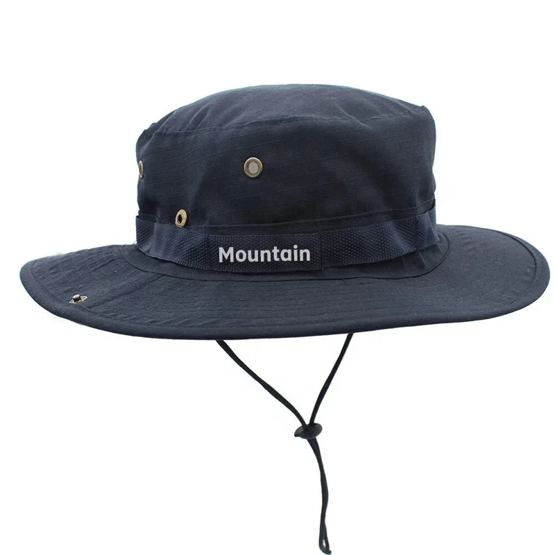 Wholesale  Full Sublimation In stock High  Quality OEM Custom Logo New Fishing Hiking  Printing  Embroidered Bucket Hat