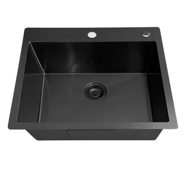 OEM HT2522S черная 25*22*9 дюймов одна раковина из нержавеющей стали кухонная