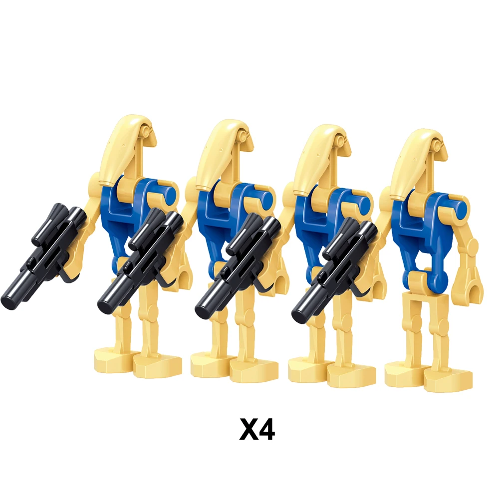 28-Piece Pack Battle Soldiers Generals Battle Droids with Weapons Set Building Blocks Action Figures Toy Boys Kids Gift