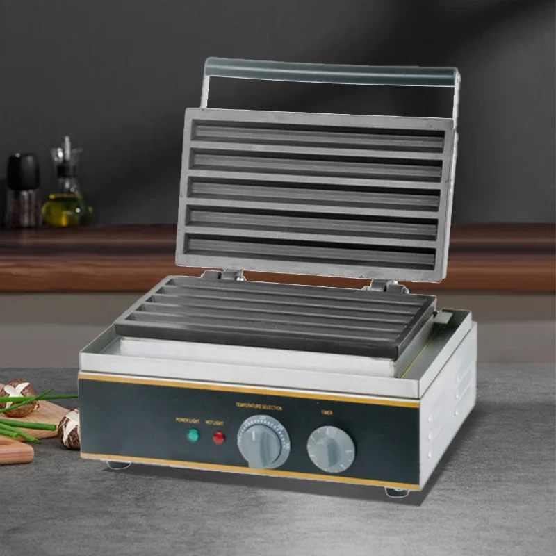 High Quality Professional 5 Sticks Stainless Steel Electric Commercial Electric Churros Waffle Machine