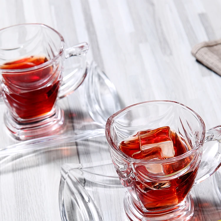150ML Environmental Standard Glass Cup and Saucer Fruit Sets
