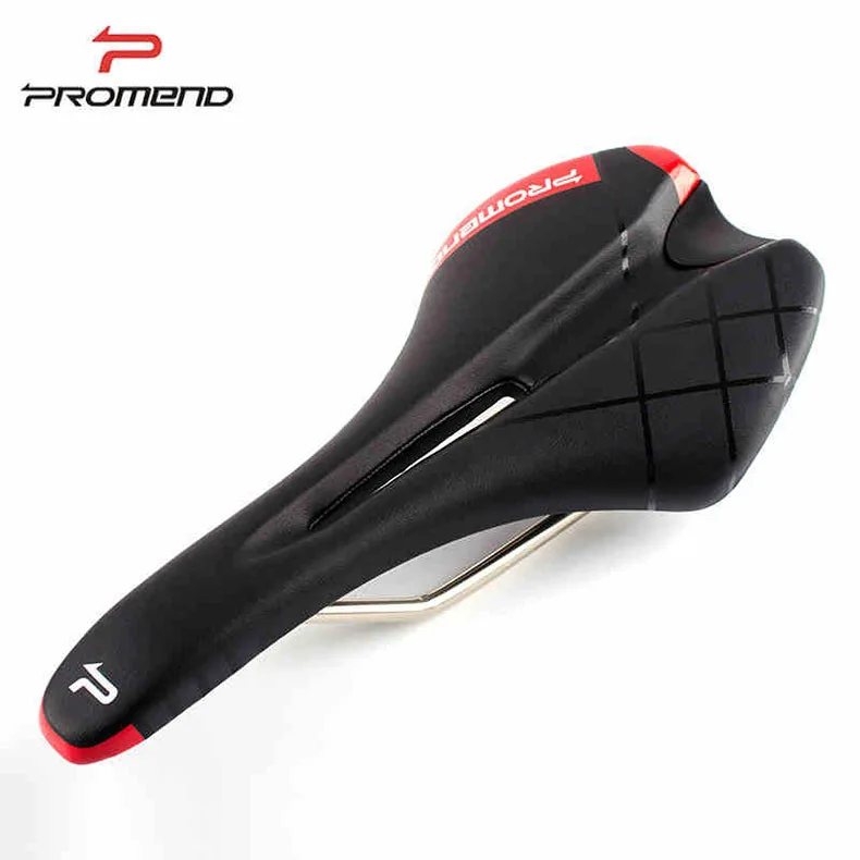 2022New Design Breathable Bicycle Saddle Seat Promend Cheap MTB Bike Durable Saddles Soft PU Leather Steel MTB Road Bike Saddles