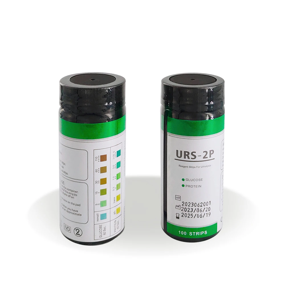 URS-2P тест-полоски для анализа мочи с плащом, набор для тестирования на содержание сахара и белка, бесплатный образец