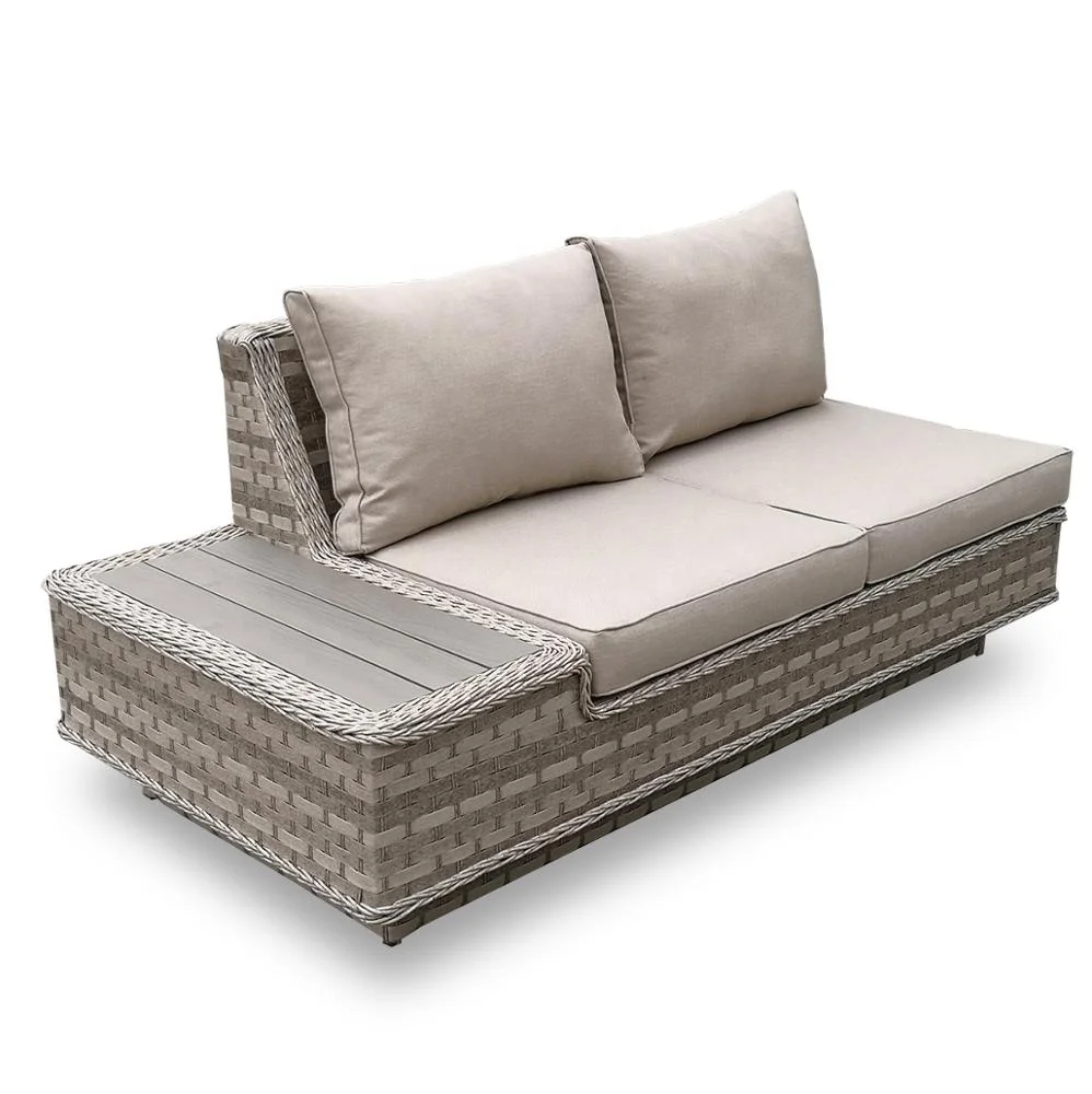 Outdoor Luxury Patio Poly Rattan Lounges Corner Garden Sofas with Side