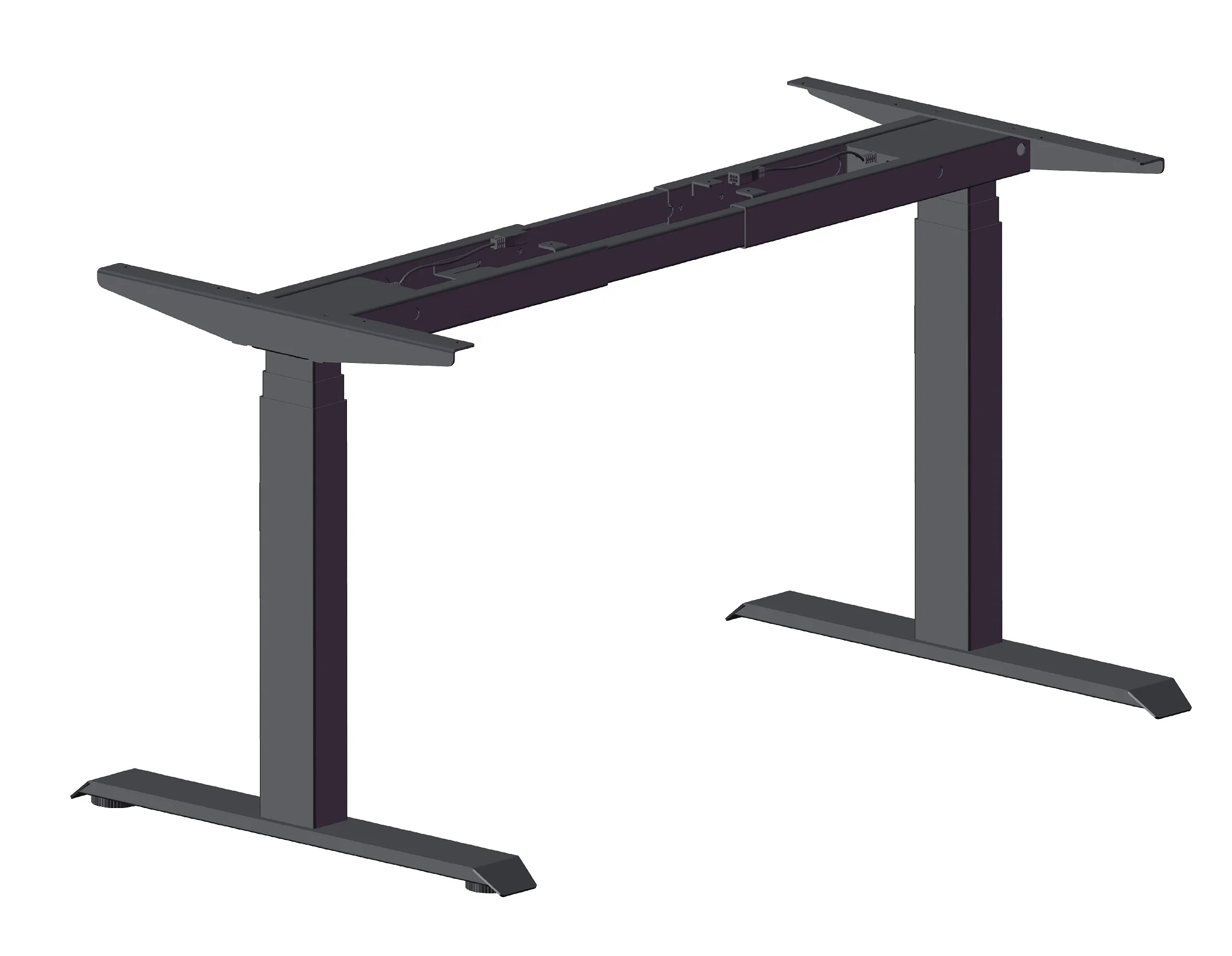 Dual motor Big tube 3 segments Electric Table frame,Adjustable Height Desk for furniture of home office desk frame