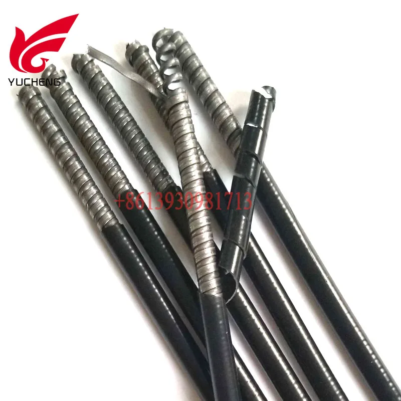 double/single spring flat wrap steel cable double wire tube DS  no or with extruded plastic liner 1P 2P outer casing