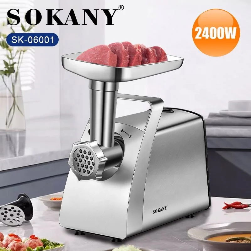 Wholesale Stainless Steel Electric Food Blender 2400W Electric Meat Grinder Mincer