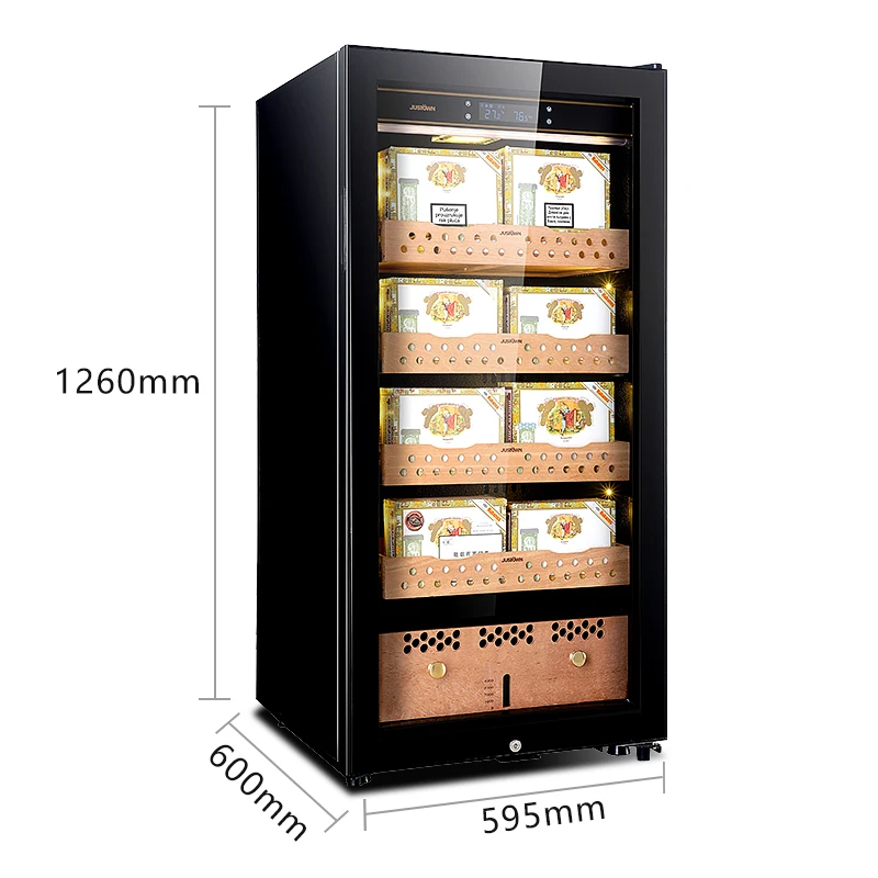 
insulation Electric Accesories High Humidifying Cooling Compressor No Frost Spain Cedar Wooden Cigar Humidor Cooler Cabinet 