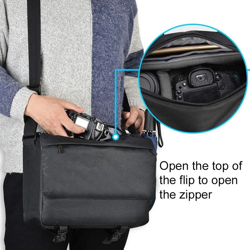 Waterproof  dslr Camera Bag Camera Shoulder Messenger Bag Travel Camera Bags