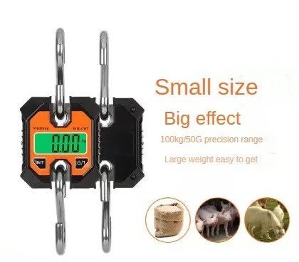 Hot Selling Digital Portable Commercial with Backlight Function Maize Cow Pig Chicken Dog Livestock Poultry Hook Weighing Scale