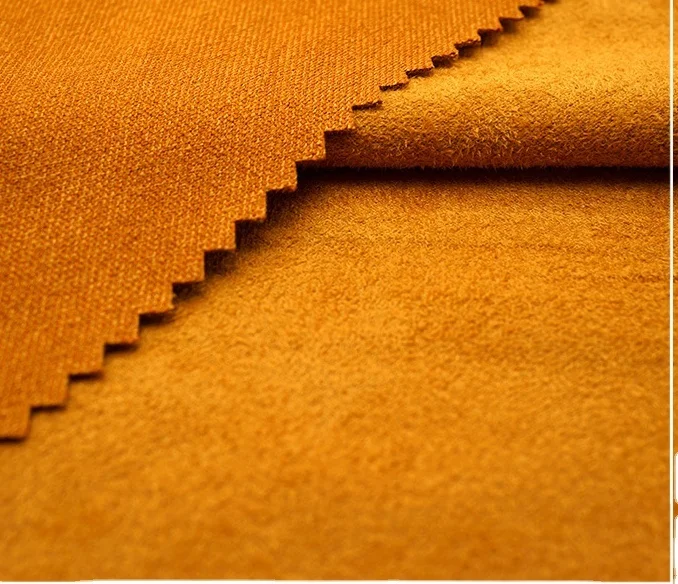 China textiles 170gsm double face faux stretch polyester suede fabric