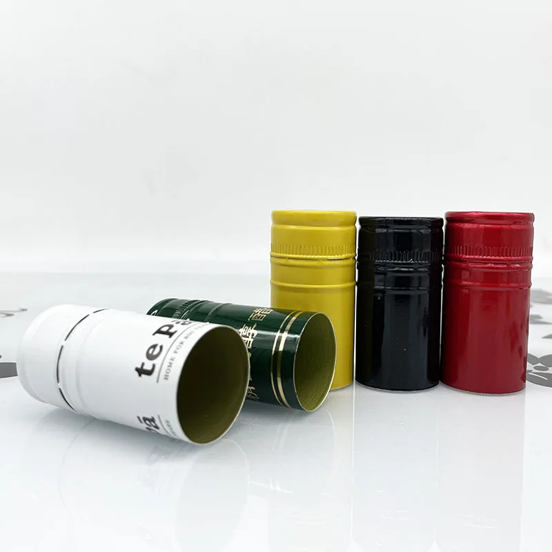 Customized Factory Produced Whisky Liquor Wine Glass Bottle Shrink Capsule Bottle Cap 30*60mm Aluminium Glass Bottle Ropp Caps