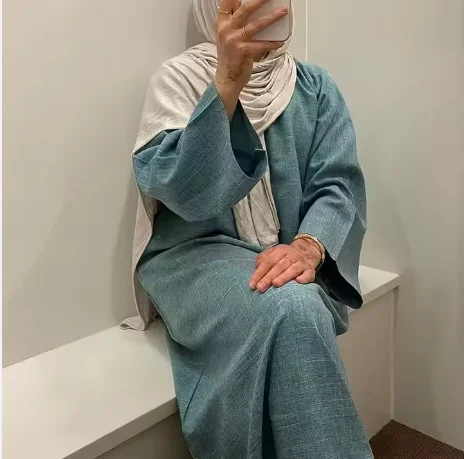 2024 high quality Linen Closed Abaya Women dresses Islamic Clothing modest Dubai abaya model for women