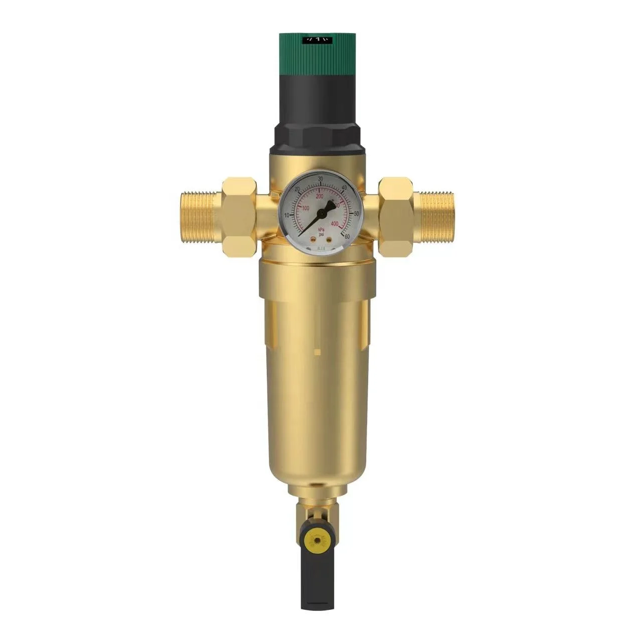 Whole house water purification system Brass sediment Pre-filter with Self cleaning home ro water filter water prefilter