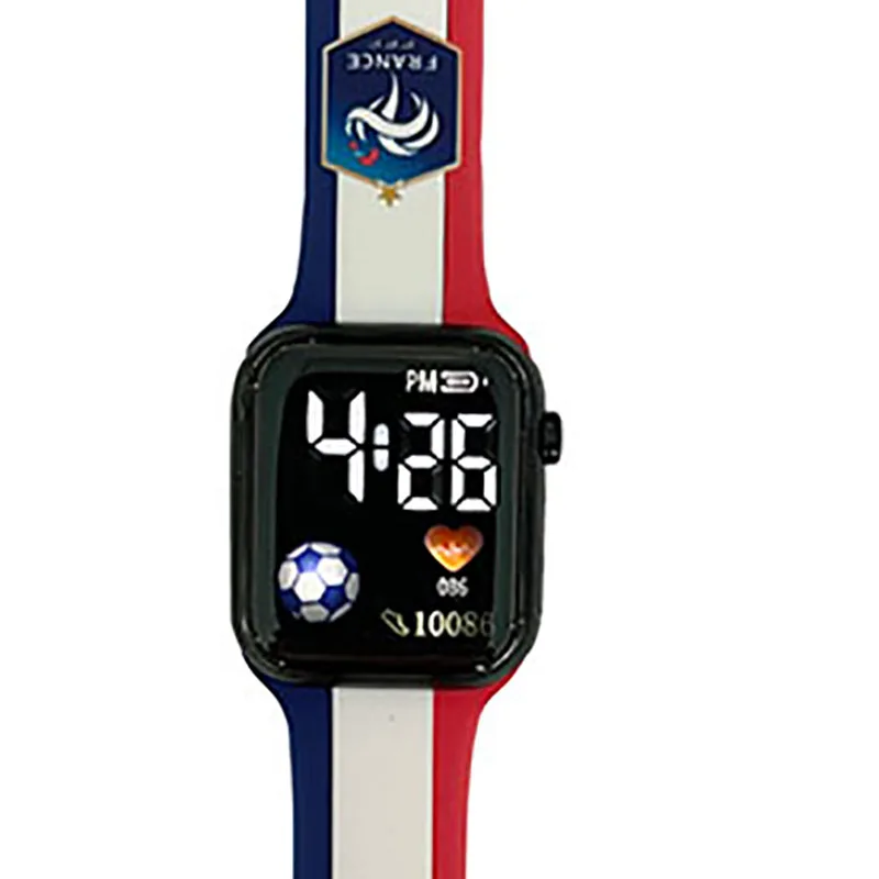 Factory Custom Waterproof Quartz Wristwatch For Men Sport Silicone World Cup Quartz Watch