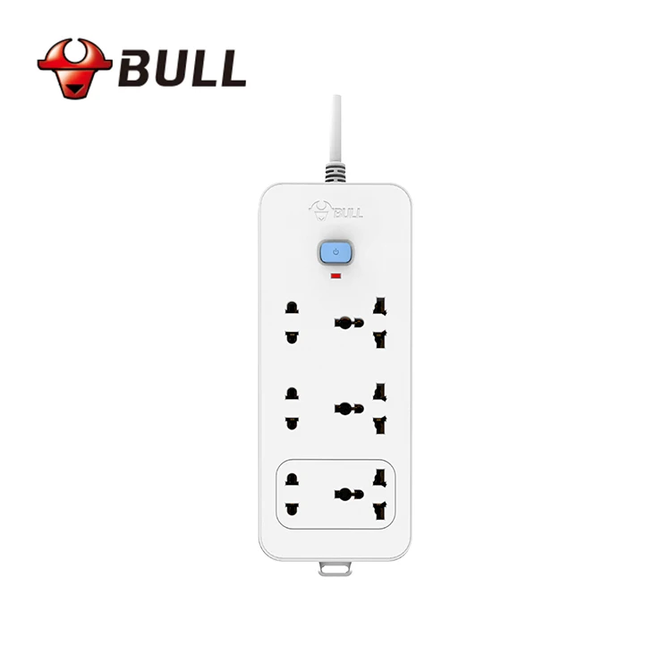 Hot sell Cambodia EU standard 6 way 5 m power cord  electric plugs sockets dc surge protector