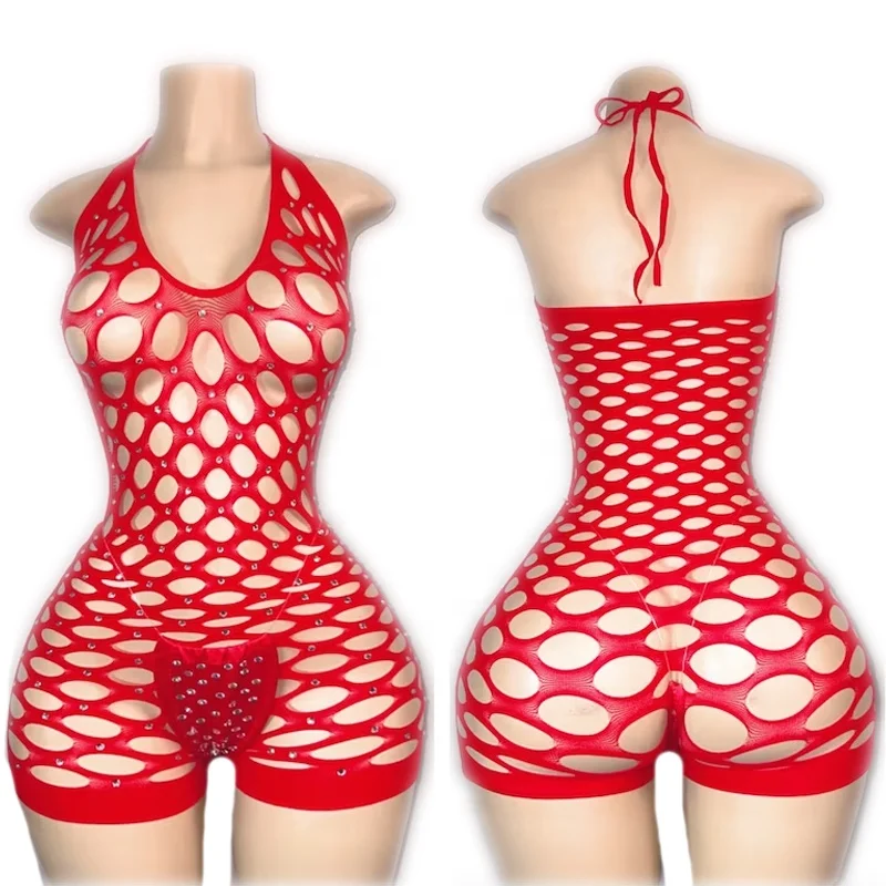 Ailangke Wholesale Customize Womens Sexy Underwear Sexy Costumes Exotic Dancewear Romper with Matching Thong