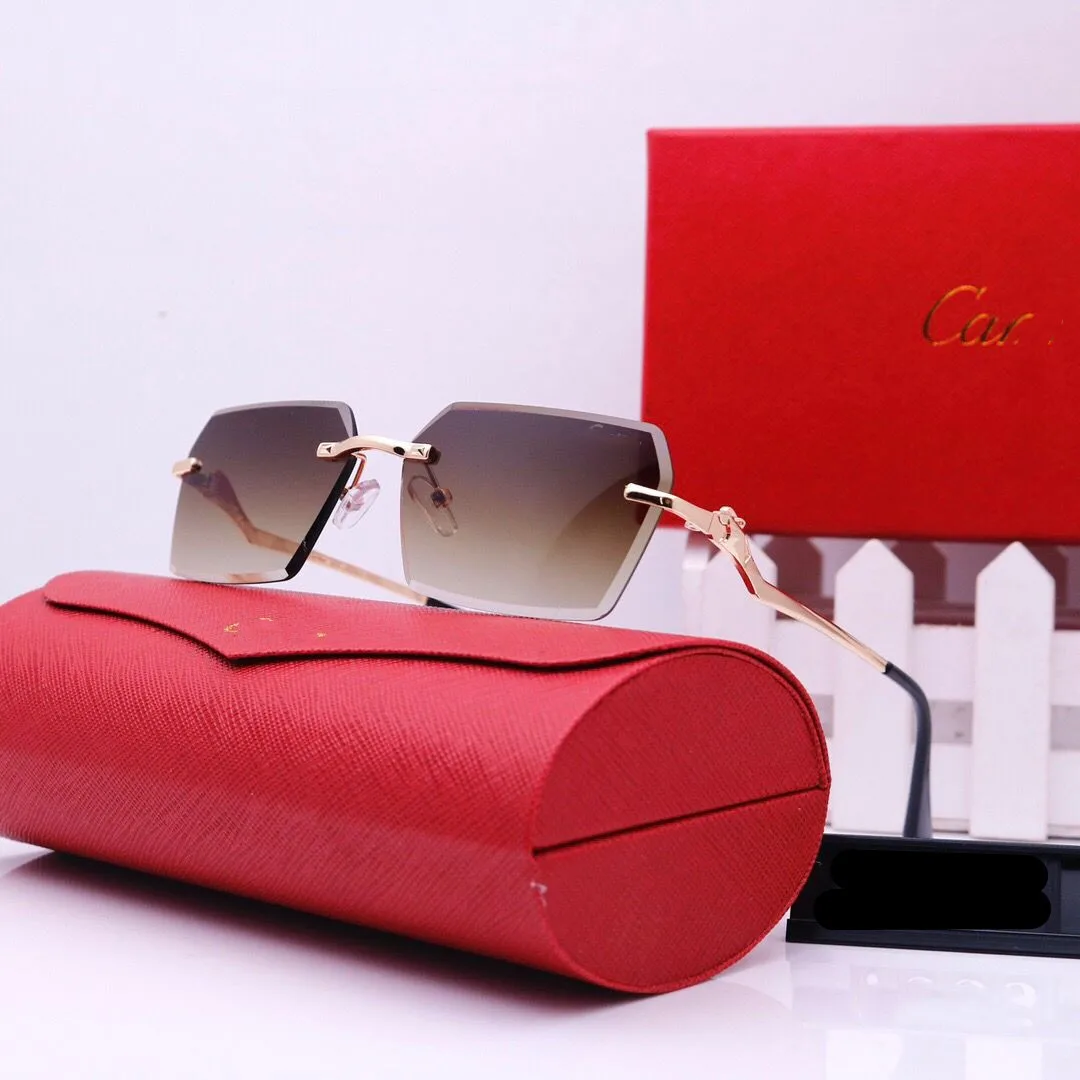 Sunglass 2022 Men Sun Glasses Luxury Shades Wholesale Women Rimless Trendy Sunglasses