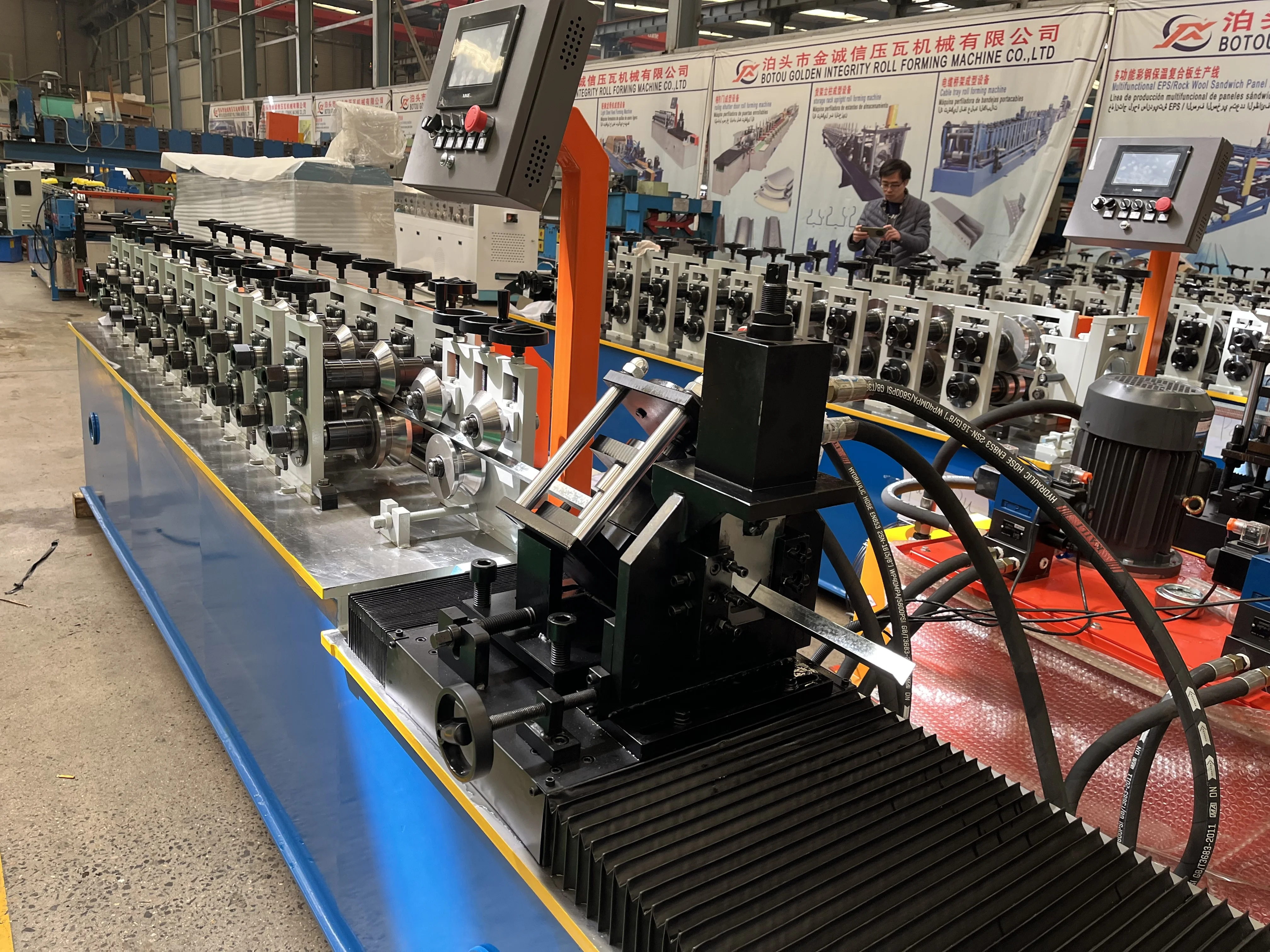 Automatic C U V Profile Drywall Machine Light Keel Production Line CD UD Profile Roll Forming Machine