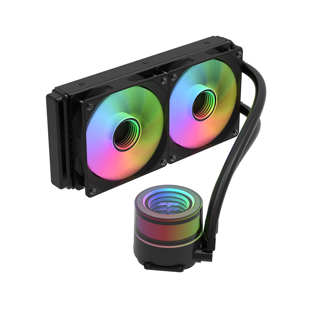 iHTP 240mm AIO CPU Cooler Liquid Cooler PC Kit with ARGB HD Thousands Of Mirror Water Cooling Head & Fan For Intel AMD
