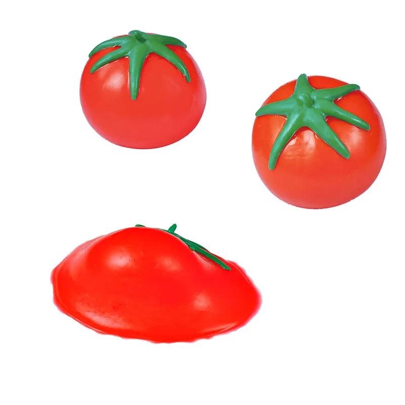 Non-toxic Custom Shape TPR Stress Relief Antistress Squeeze Sticky Tomato Splat Balls For Kids