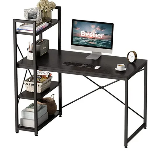 AILICHEN Simple computer desktop desk, home minimalist integrated desk bookshelf