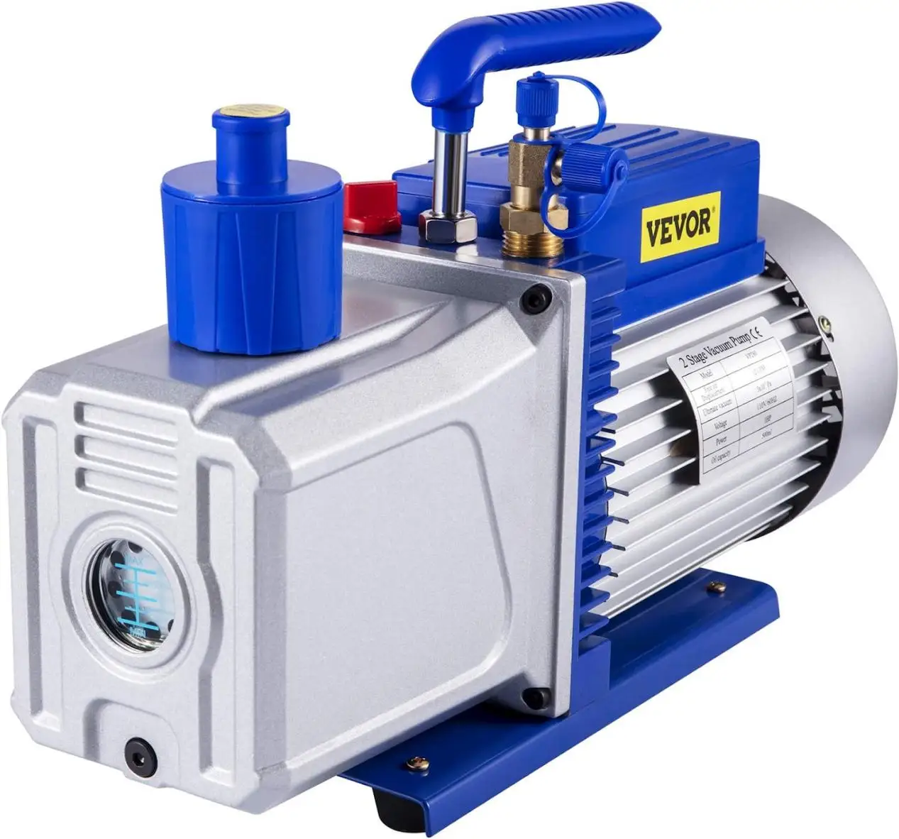 Vacuum Pump 2  stage Voltage 220v 240v/50hz Power 370W Free Air Displacement 2L/ Min Ultimate Pressure 0.3 Pa Oil  Capacity (ml)
