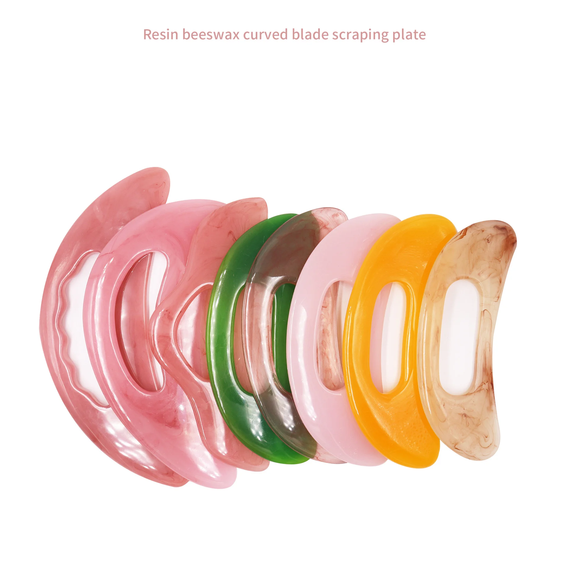 Custom Private Label 100% Resin Wax Gua Sha Scraping Massage Tool Handmade Healing Guasha for Full Body
