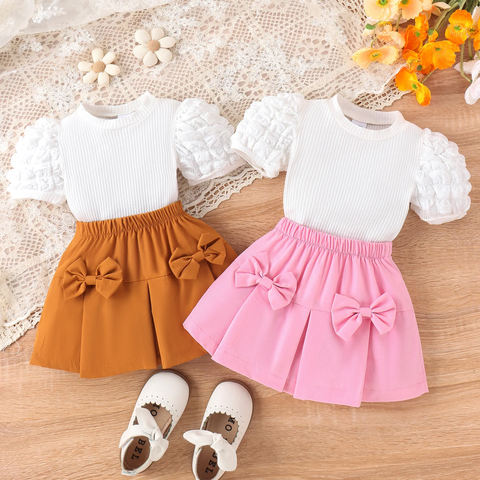 new girls clothing sets kids outfit toddler boutique skirt and t shirt two piece girls clothing sets sweet for little girls