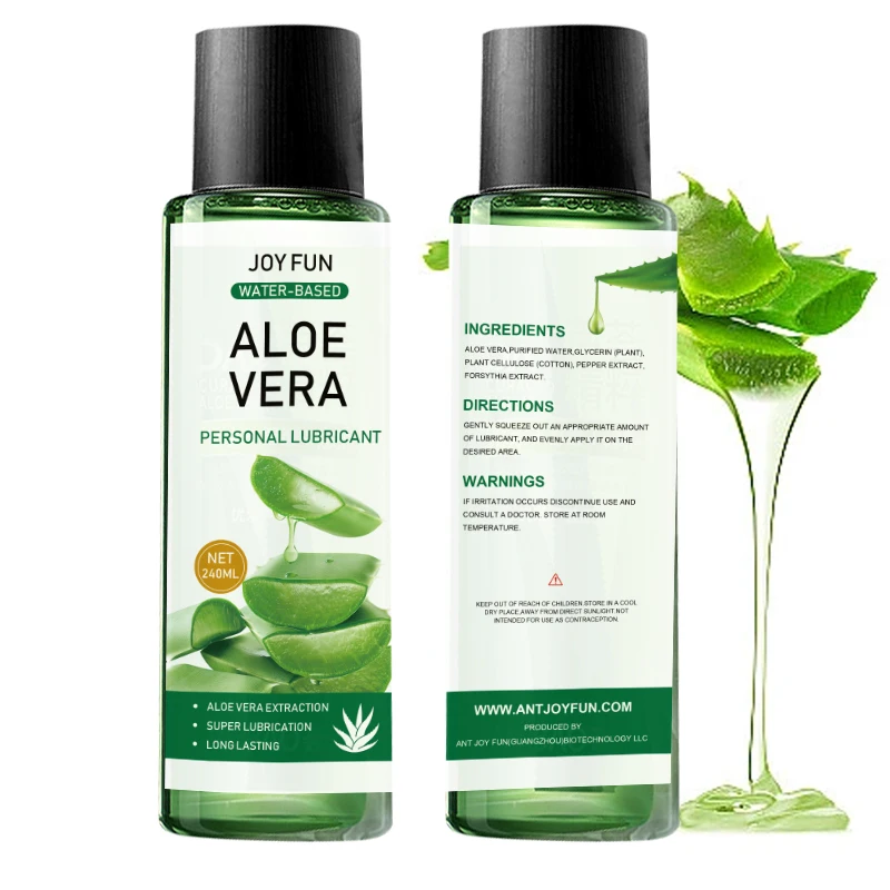 240ml ready to ship aloe natural sex gel plant water based sex lubricant