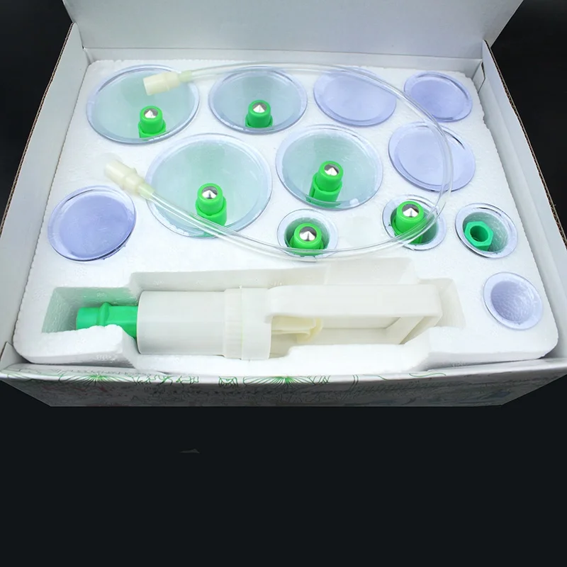Custom Hijama Cups Vacuum Cupping Anti Cellulite Cup Set for Physiotherapy Body Massage Professional Cupping Therapy Set
