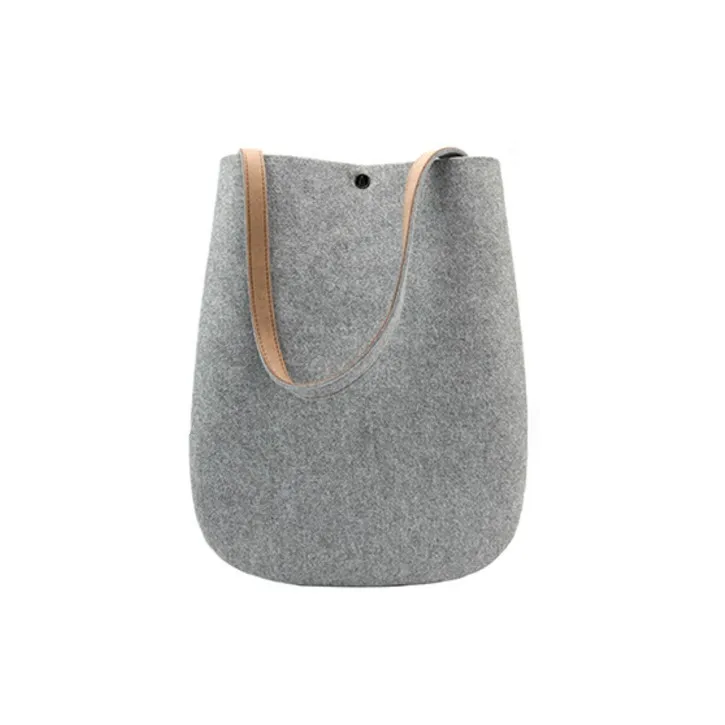 2024 New Eco-Friendly Eco-Friendly Soft Wool Felt Tote Bag Custom Logo Single Strap Colorful XL Size for Girls and Stylish