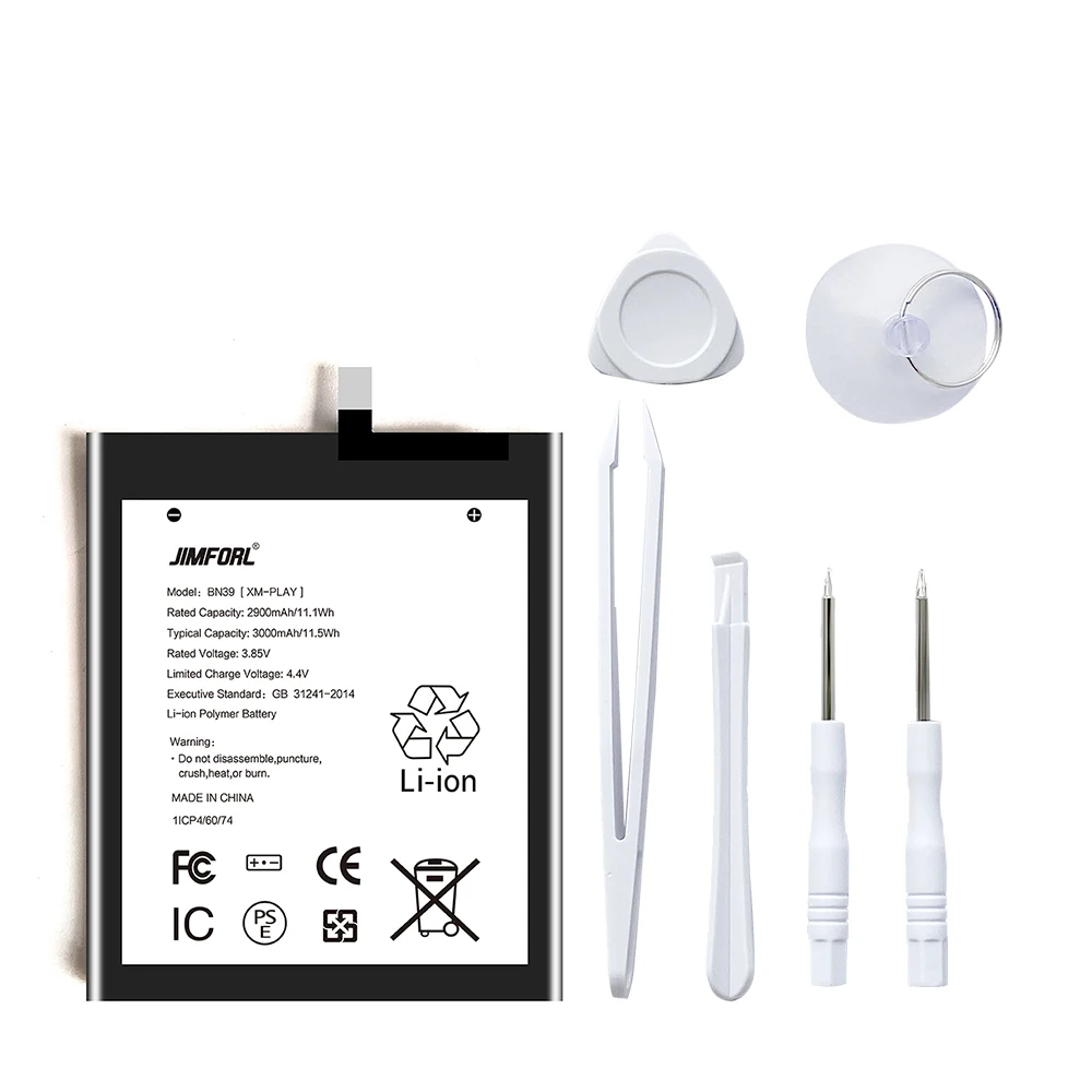 Good Quality BN39 Mobile Phone Battery for Xiaomi Play Mi Play Battery 2910mAh Lithium ion Rechargeable