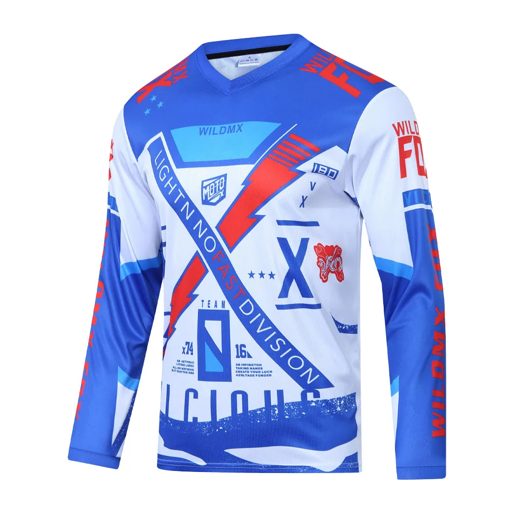 Wildmx 2021 Mountain Bike Jersey Enduro Short Sleeve Racing Clothes Cycling T-shirt Downhill DH MTB Offroad Motocross Jerseys