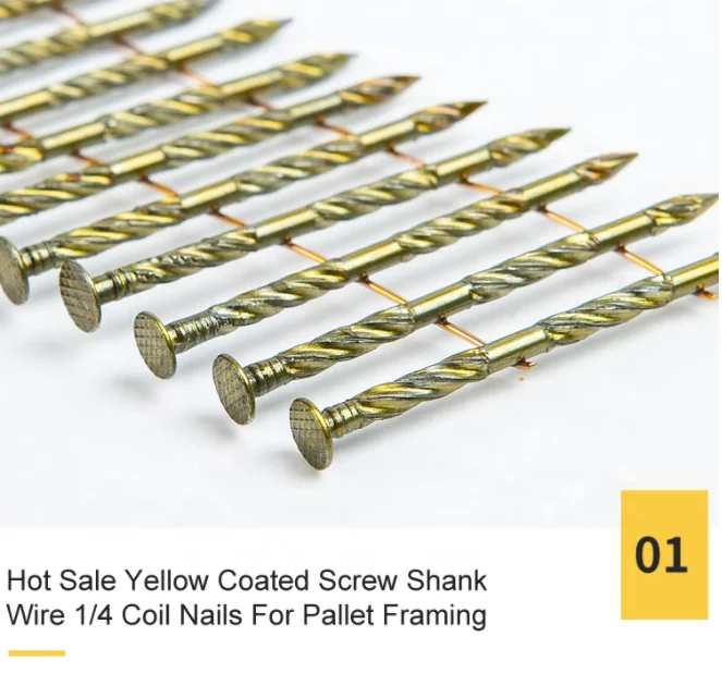 High Quality Factory Collated Coil Nails for pallet Pneumatic Nail Gun Use