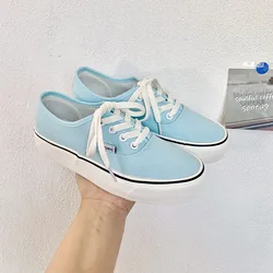 Retro new canvas shoes spring and autumn black classic all-match student white skate shoes trendy shoes