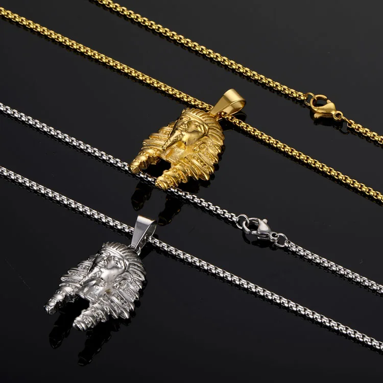 Hot selling gold jesus piece Egyptian Pharaoh pendant