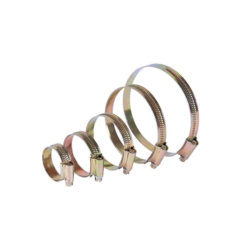 HC-18 Customizable British Style Galvanized Steel Hose Clamp Custom Screw with OEM Support