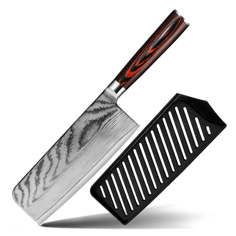 67 Layers Damascus Steel Cleaver Knife Japan style Kitchen Knife Design 7 Inch Pakka Wood Handle With Good Thickness