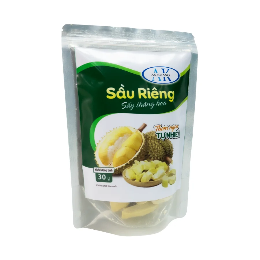 Top Selling Soft Dried Durian Organic Candied Fruit Eat Directly HACCP Certificate Plastic Bag Package Vietnamese Manufacturer
