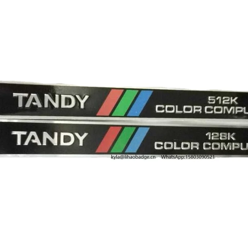 Custom quality aluminum embossed computer brand label/computer brand sticker