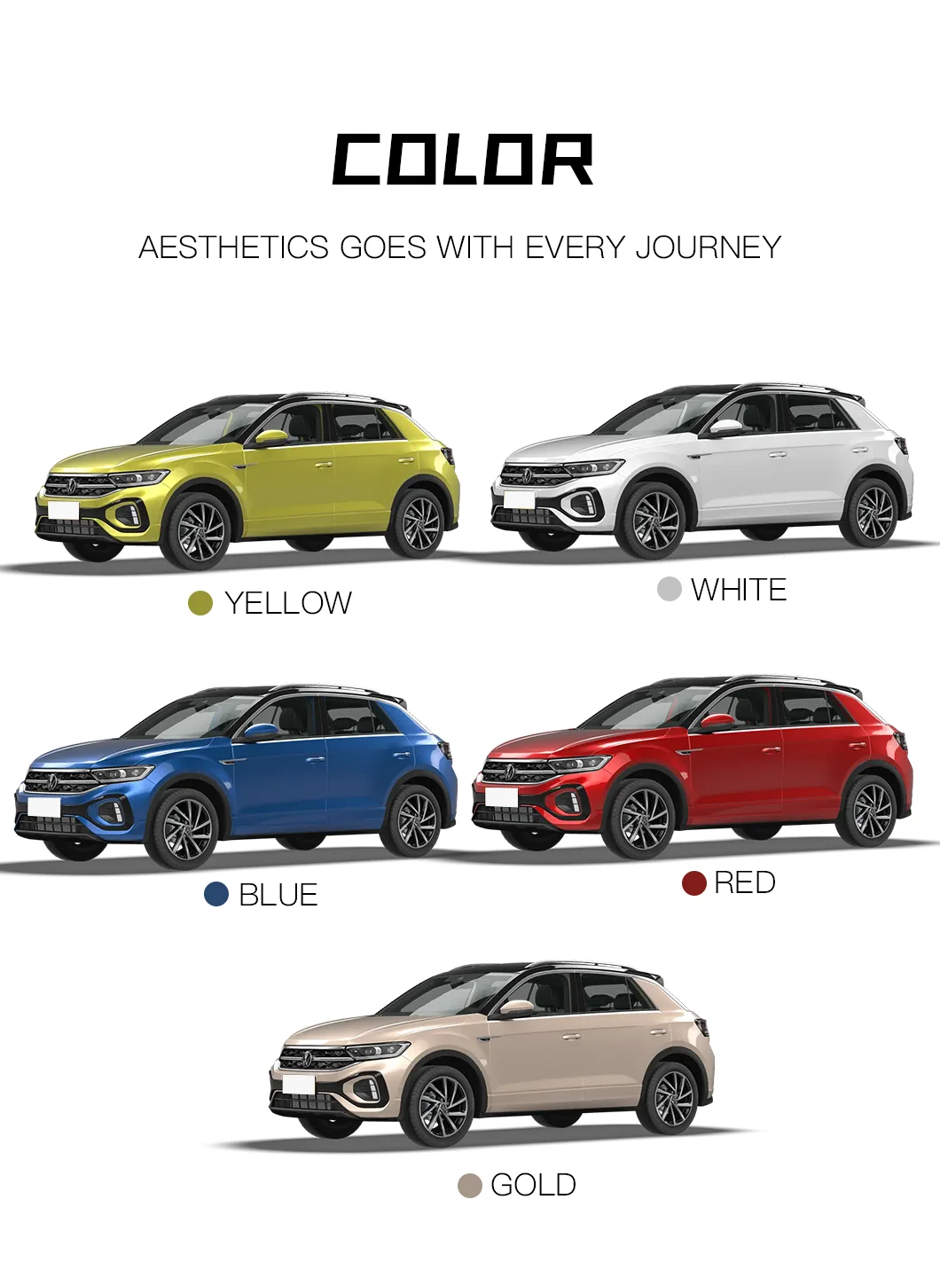 2024 New Hot-Selling VW T-Roc 0km 280TSI 300TSI DSG 2WD Time Edition SUV Gas Cars with Rear Camera Automatic Gearbox AWD Drive