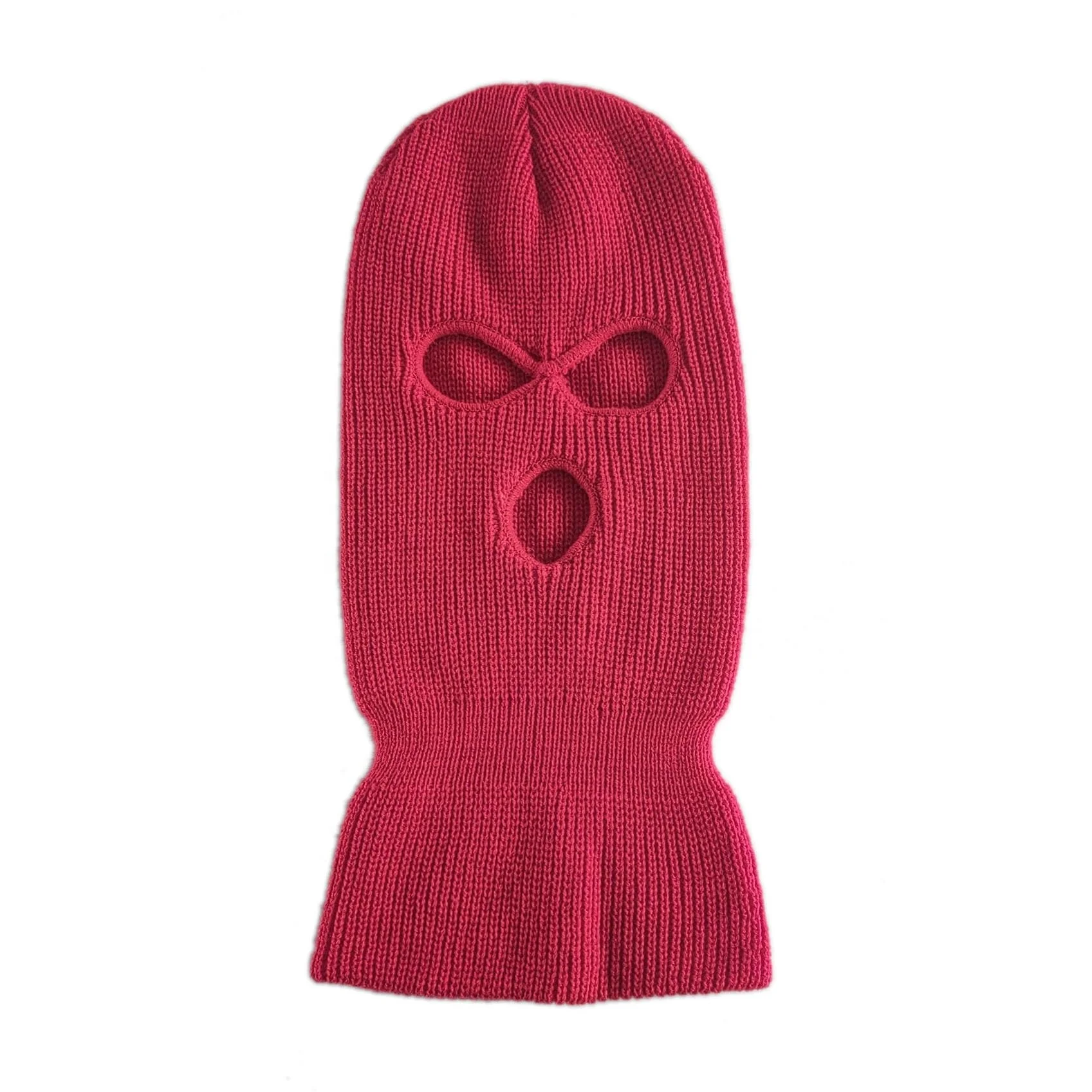Balaclava Winter 3-Hole Knitted Full Face Cover Elastic Wholesale Custom 3 Hole Ski Mask
