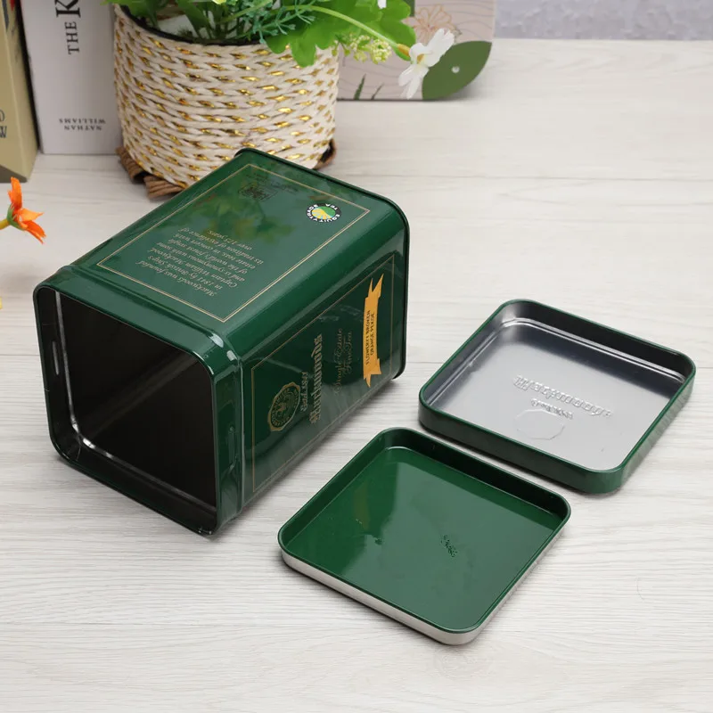 square tin box tea packaging box