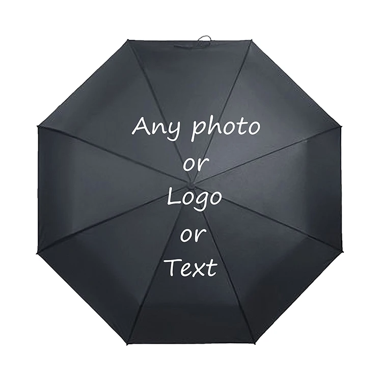 S&J Promotional Windproof Custom Photo Folding Cheap Wholesale Luxury Leecum Umbrella With Logo Printing