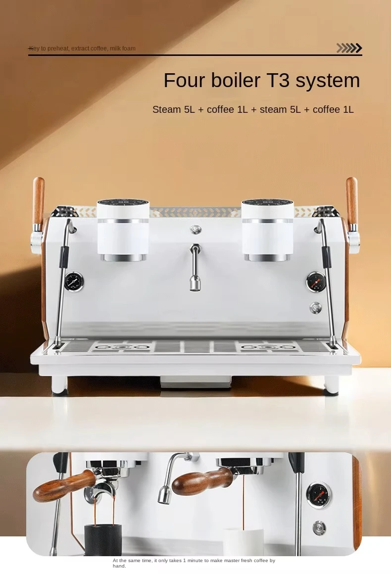 Commercial coffee machine 535 four boiler concentrated single head professional Italian semi-automatic coffee machine