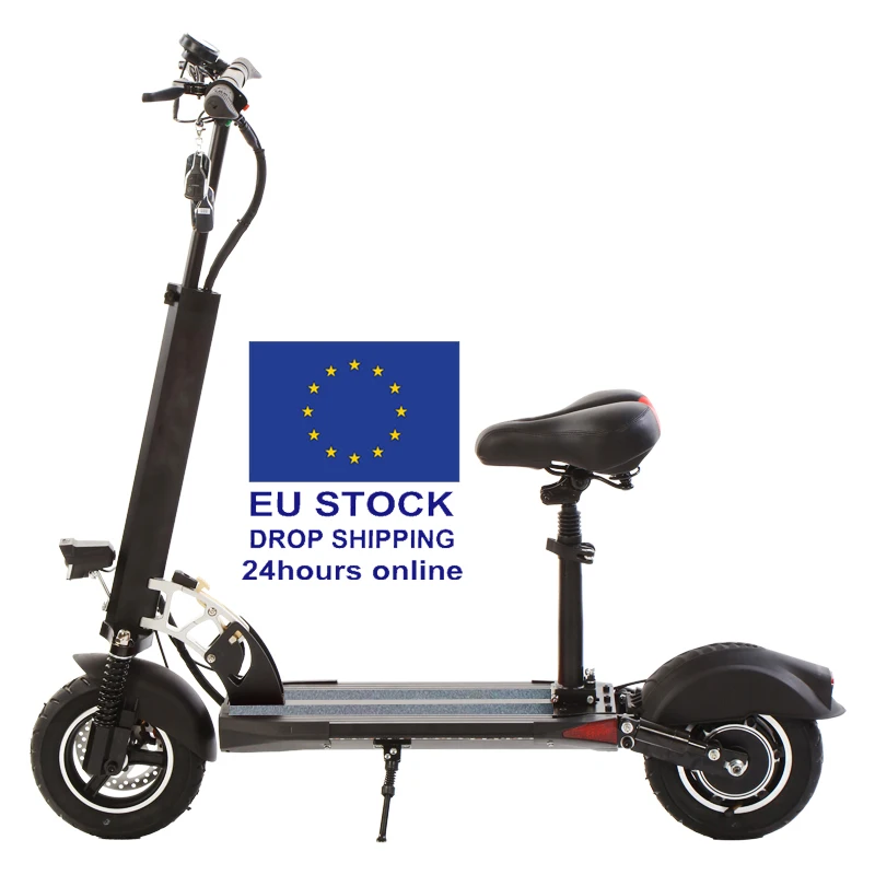 Alibaba seat Electric Adult Scooter 10 Inch Foldable Adult With Suspensions EU UK Warehouse Stock Drop Shipping