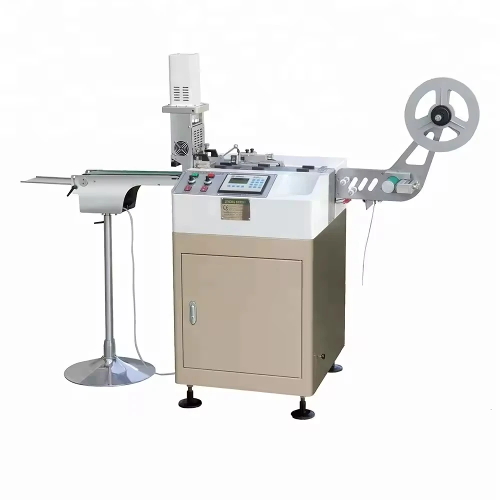 JC-3080 Wholesale High Speed Ultrasonic Label Cutting Machine For Polyester Satin Ribbon And Clothes Wash Care Labels